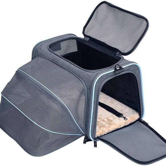 Petsfit Expandable Cat Carriers Dog Carrier,Airline Approved Soft-Sided Portable - Picture 2 of 2